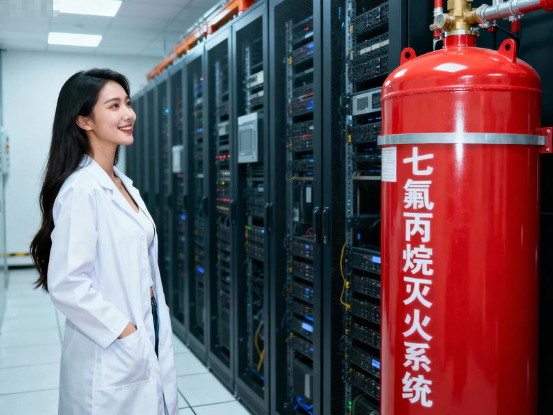 數(shù)據(jù)中心機(jī)房七氟丙烷滅火系統(tǒng)現(xiàn)場(chǎng)